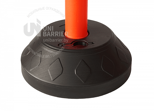 Стойка ограждения с цепью UniChain-110RW пластиковая красная основание заполняемое водой красно-белая цепь